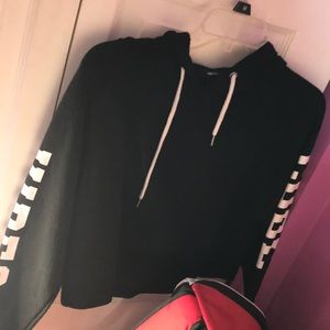 Forever 21 crop top hoodie shirt